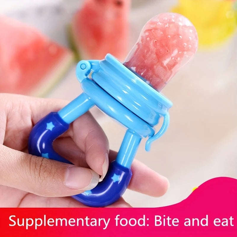 Baby Feeding Spoon Fruit Grinding Pacifier Complementary Bites Silicone Mesh Baby Feeding Tableware