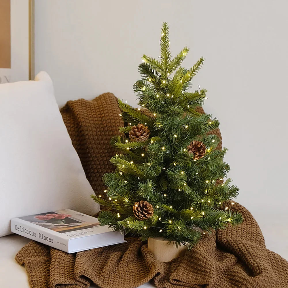 40/60CM Christmas Tree Desktop Mini Xmas Trees For Home Decoration Children DIY Handicraft New Year Christmas Ornament