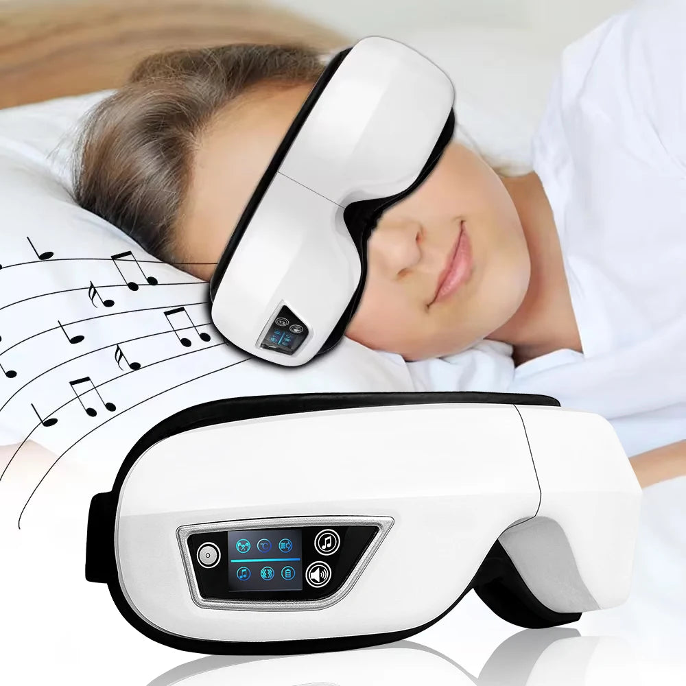Electric 6D Smart Eye Massager Airbag Compress Vibration Eye Massage Care Instrument Eye Relax Fatigue Bluetooth Music SleepMask