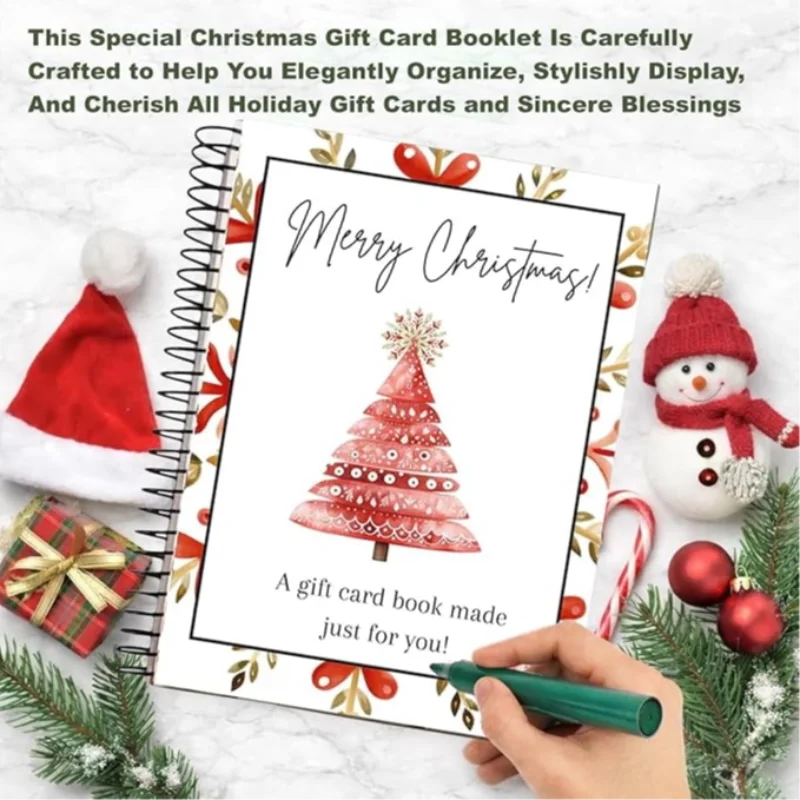 Christmas Gift Card Book Merry Christmas Diys Gift Cards Spiral-bound Merry Christmas Cards Books Cute Diy Gift Card Xmas Gifts