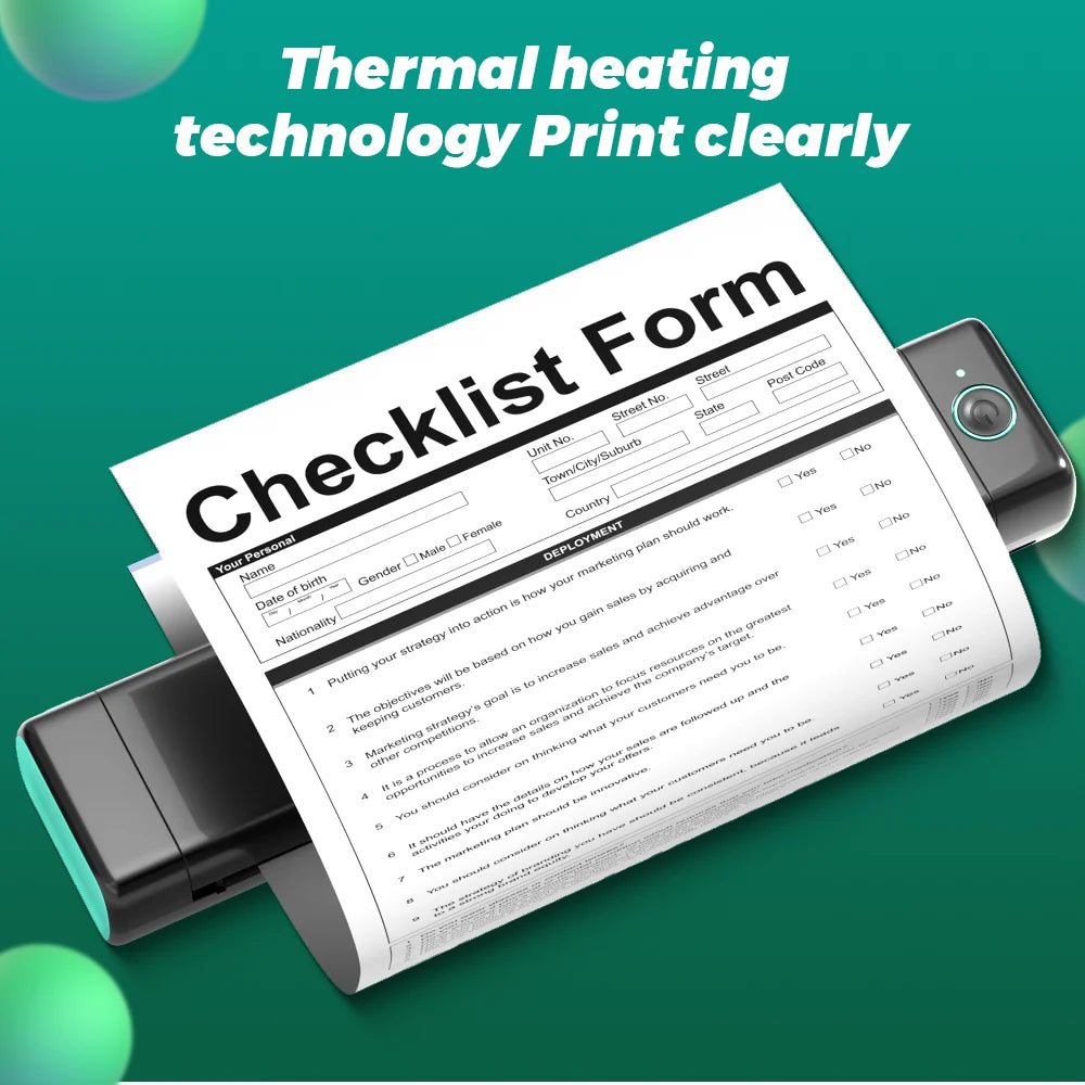 Phomemo Thermal Paper A4 Printer Paper Quick-Dry Paper Compatible with M08F M832 Portable Printer for Office,Business 100 Sheets
