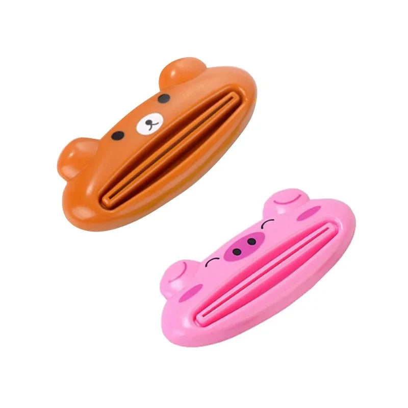 New Type Squeezer Cute Cartoon Manual Toothpaste Squeezer Cute Frog Animal Shape Cleanser Manual Press Lazy Essential Set