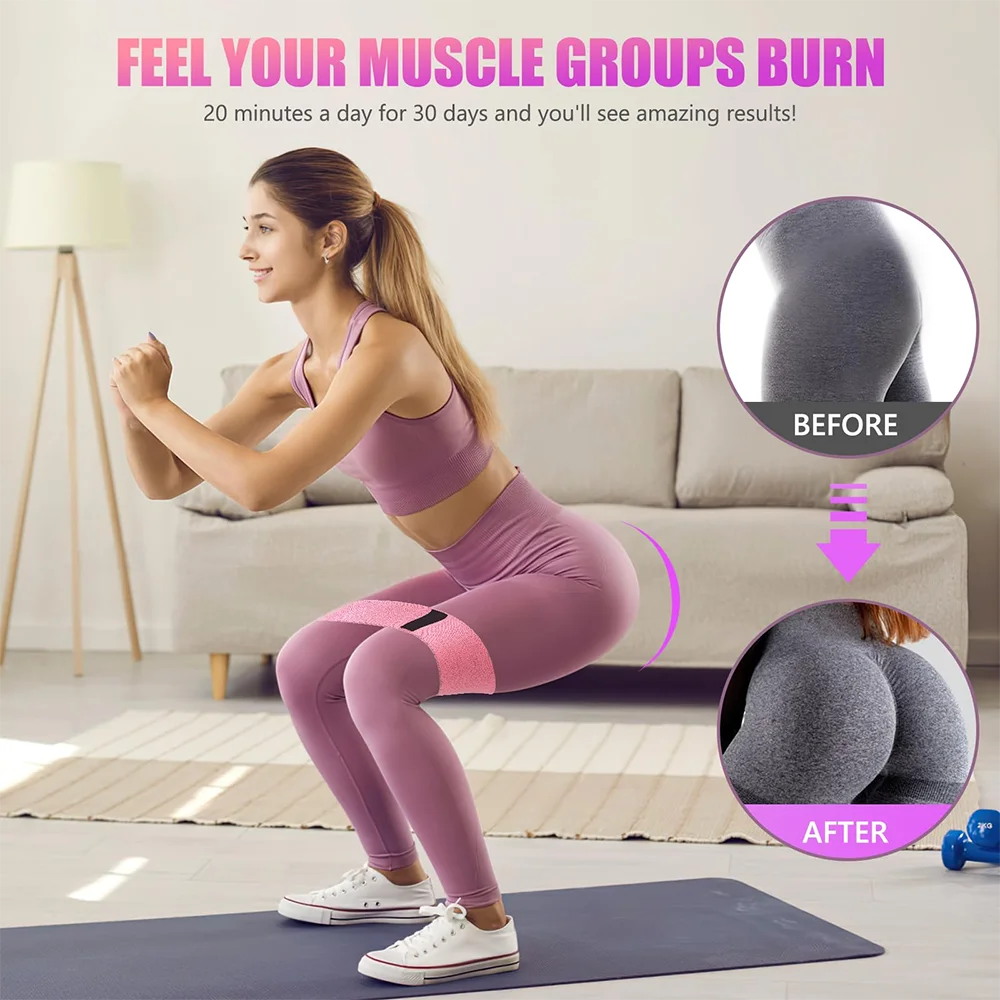 3 Levels Resistance Bands Exercise Fitness Hip Booty Bands Pilates Sport Extender Workout Strips Loops Yoga Gym Equipment