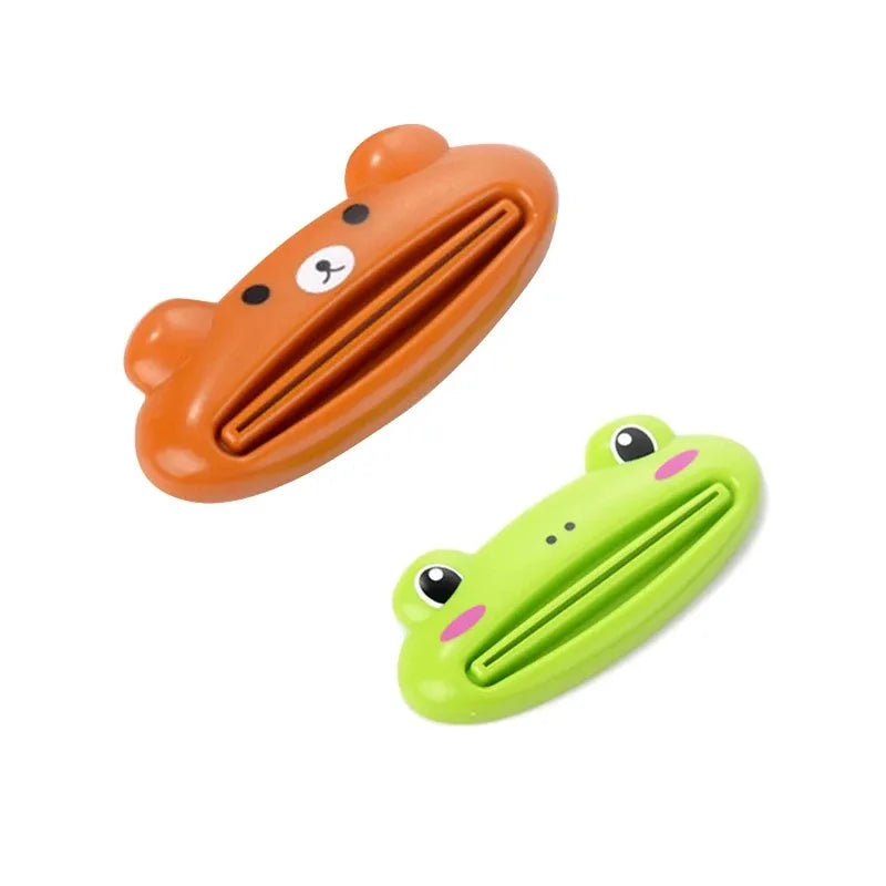 New Type Squeezer Cute Cartoon Manual Toothpaste Squeezer Cute Frog Animal Shape Cleanser Manual Press Lazy Essential Set