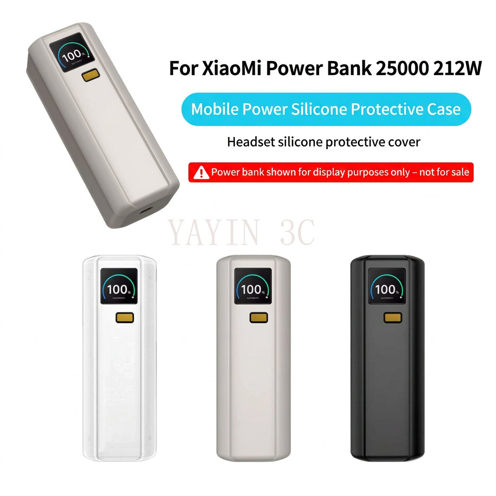 Silicone protective cover for Xiaomi Mi power bank 25000mAH 212W Anti-collision And Anti-touch 360° All-round Protection