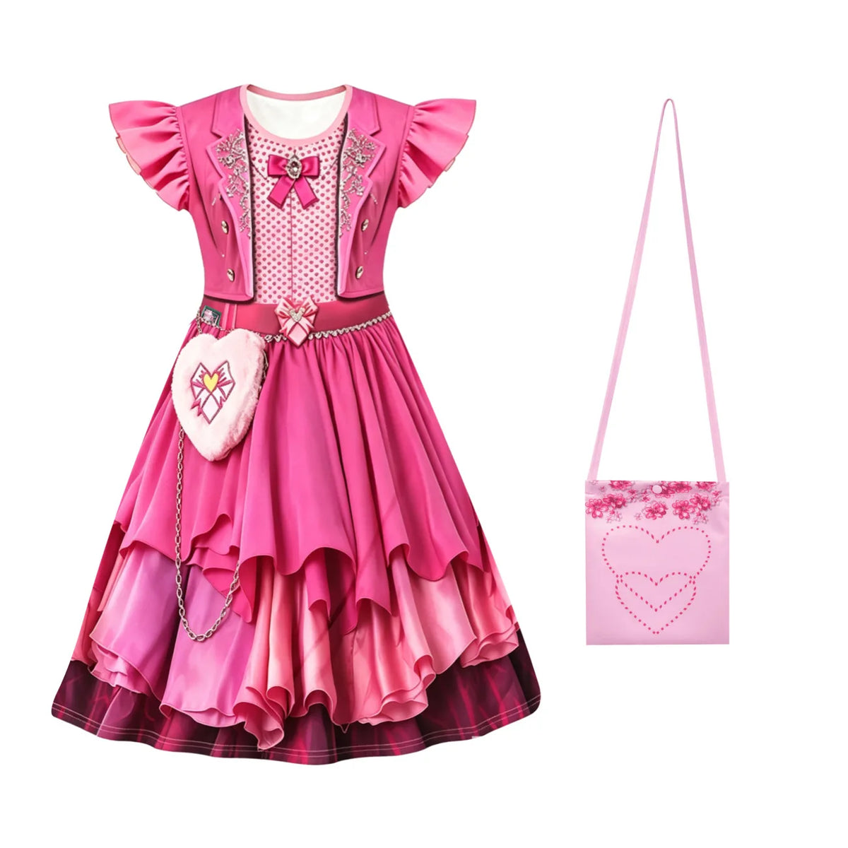 Halloween Descendants5 Costume Mal Costume Girls Evie Cosplay Costume Childs Fantasia Halloween Cloth Birthday Party Fancy Dress