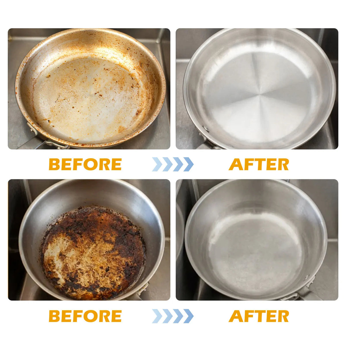 Multi-Purpose Cleaning Powder for Kitchenware - Pot Rust Stain Removal Foam Detergent Heavy Oil & Grease Cleaner