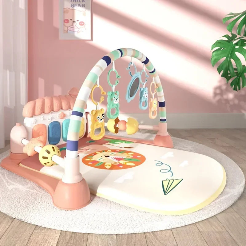 Baby Toys Musical Play Mats Piano Gym Newborn Toys Tummy Time Mat Baby Teether & Padded For Toddlers Early Learning Education