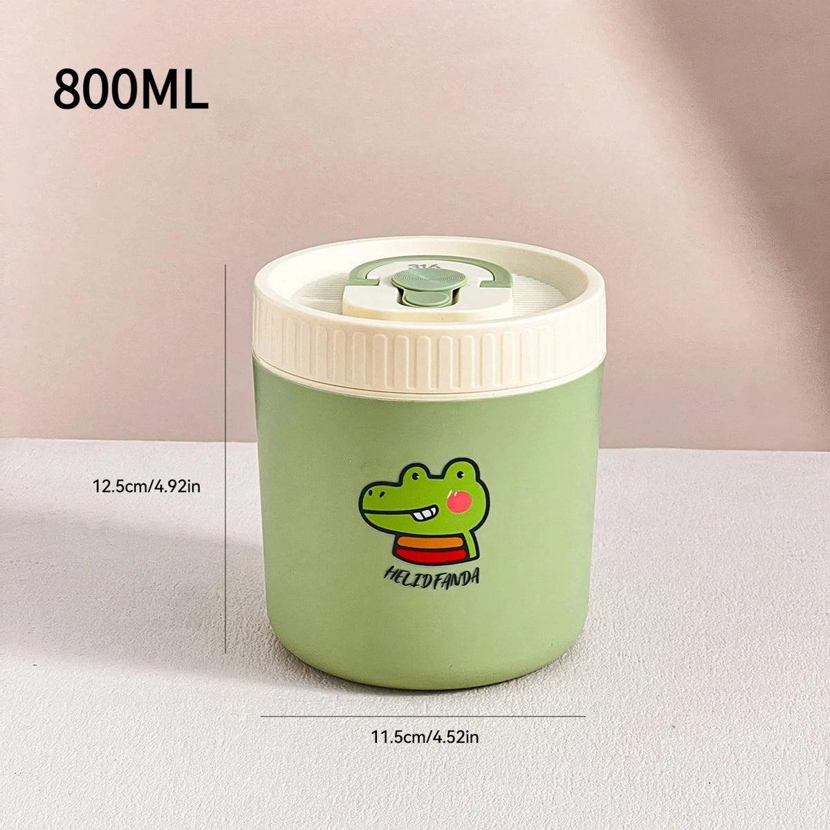 WORTHBUY Cute Thermal Bento Box Portable 304 Stainless Steel Lunch Box Heatable Sealed Leak-proof Food Container For Kids