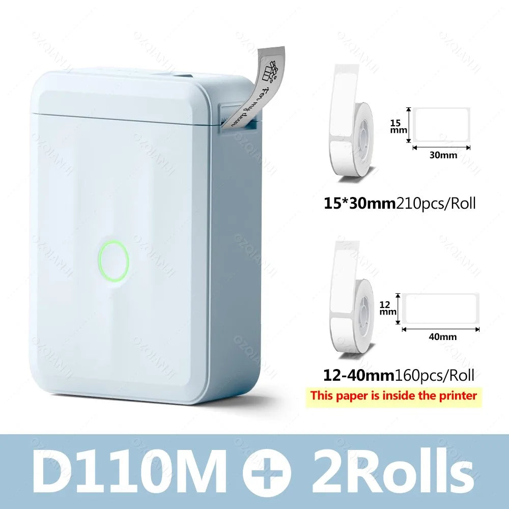 Niimbot D110 Smart Portable Label Printer Mini Pocket Thermal Sticker Maker Self-adhesive Label Papers For Office Home USE