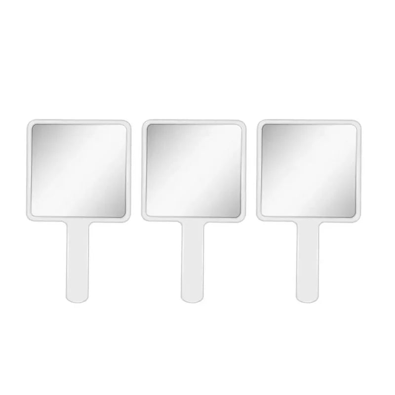 1/2/3pcs Eyelash Extension Handheld Makeup Mirror Square Makeup Vanity Mirror With Handle Hand Mirror SPA Salon Compact Mirrors
