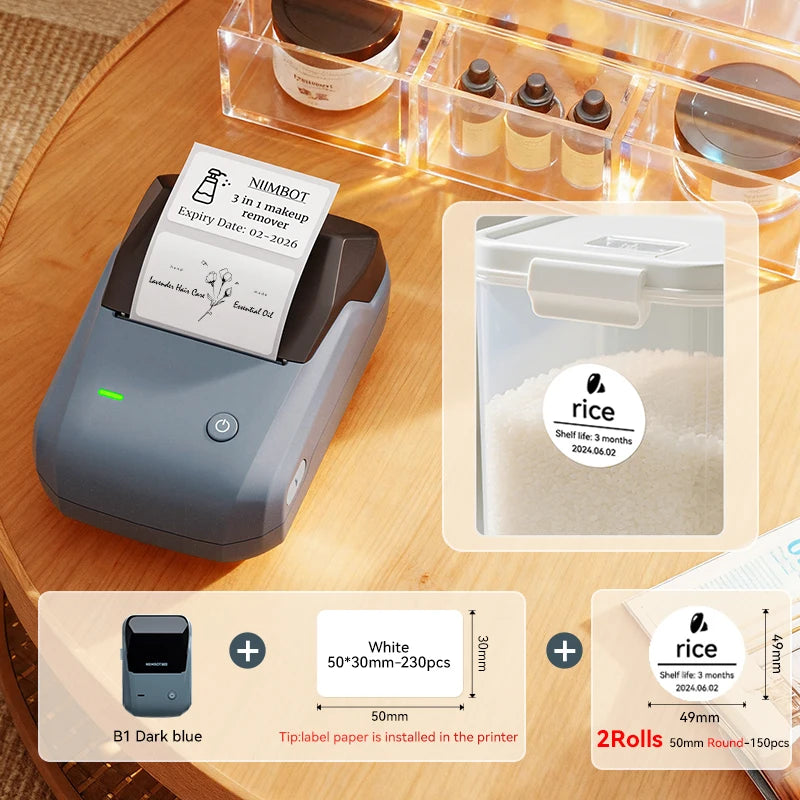 Niimbot B1/B1 PRO Thermal Label Printer Bluetooth Pocket Label Maker Barcode QR Code Self-adhesive Sticker Labeling Machine