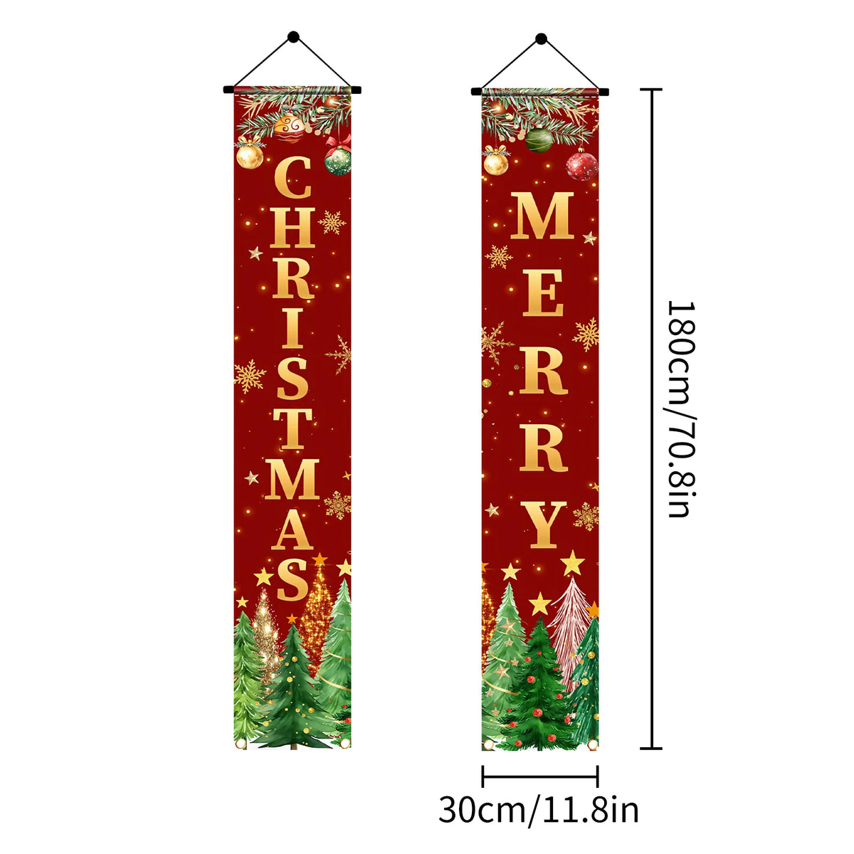 Christmas Door Decoration Merry Christmas Banner Decor for Home Hanging Xmas Ornament Navidad Happy New Year Gift
