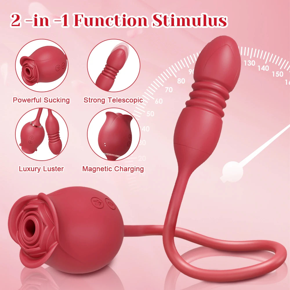 Sucking Thrusting Vibrator for Women Nipple Clit Stimulator Powerful Vibrating Egg Tongue Licking Clitoris Sucker Sexy Toy Dildo