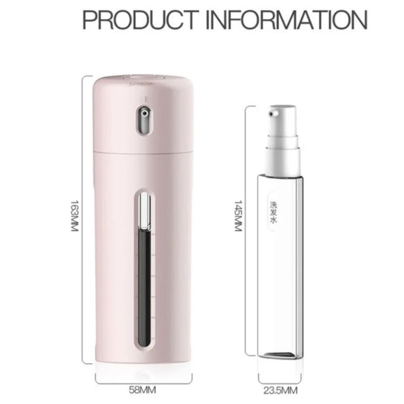 4 In 1 Travel Liquid Dispenser Split Bottle Shampoo Lotion Shower Gel Soap Bottle Empty Sub-bottle Press Container Bottles