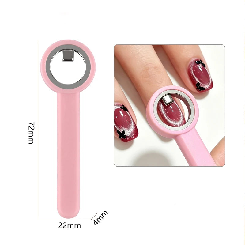 Black Hole Shape Cat Eye Nail Art Magnet Suck Hollow Nail Art Cat Eye Effect Magnet Ring for Magnetic Gel Polish Manicure Tools