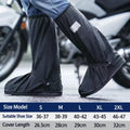 Unisex Reusable Anti-Slip Waterproof Rain Boot Shoe Cover High Tube Black Shoes Dust Protectors Cover Motorcycle Bike Rain Cover