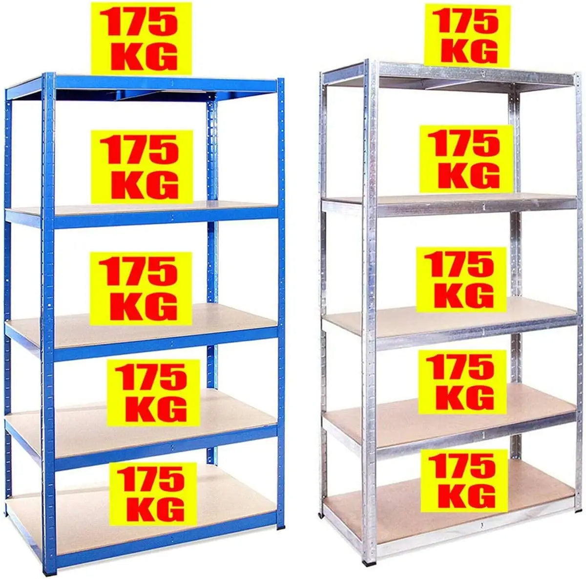 DayPlus Storage Shelving Heavy Duty Adjustable Boltless Garage Metal Shelf, Workshop Shelf, Max Load 875kg,Easy Installation