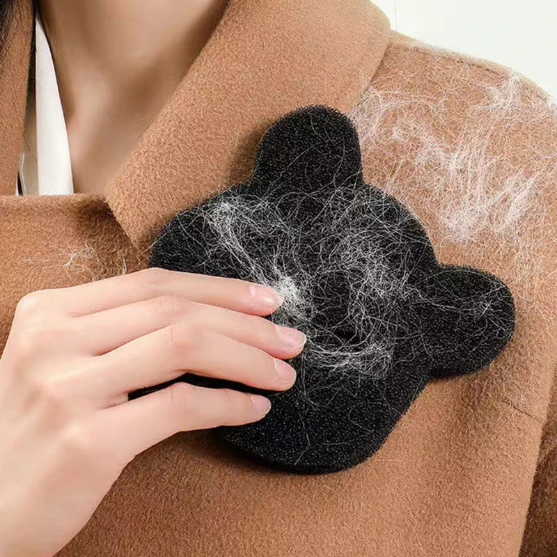 4/2 Sets of Household Pet Hair Remover, Bear-Shaped Adhesive Sponge for Washing Machine, Reusable, Suitable for Washing Machine and Dryer, Black