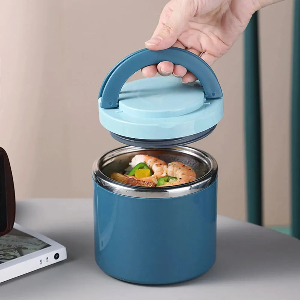 630/1000ml Lunch Box Food Containers Stainless Steel Large Capacity Snack Box Insulated Soup Cup for Outing Camping Traveling
