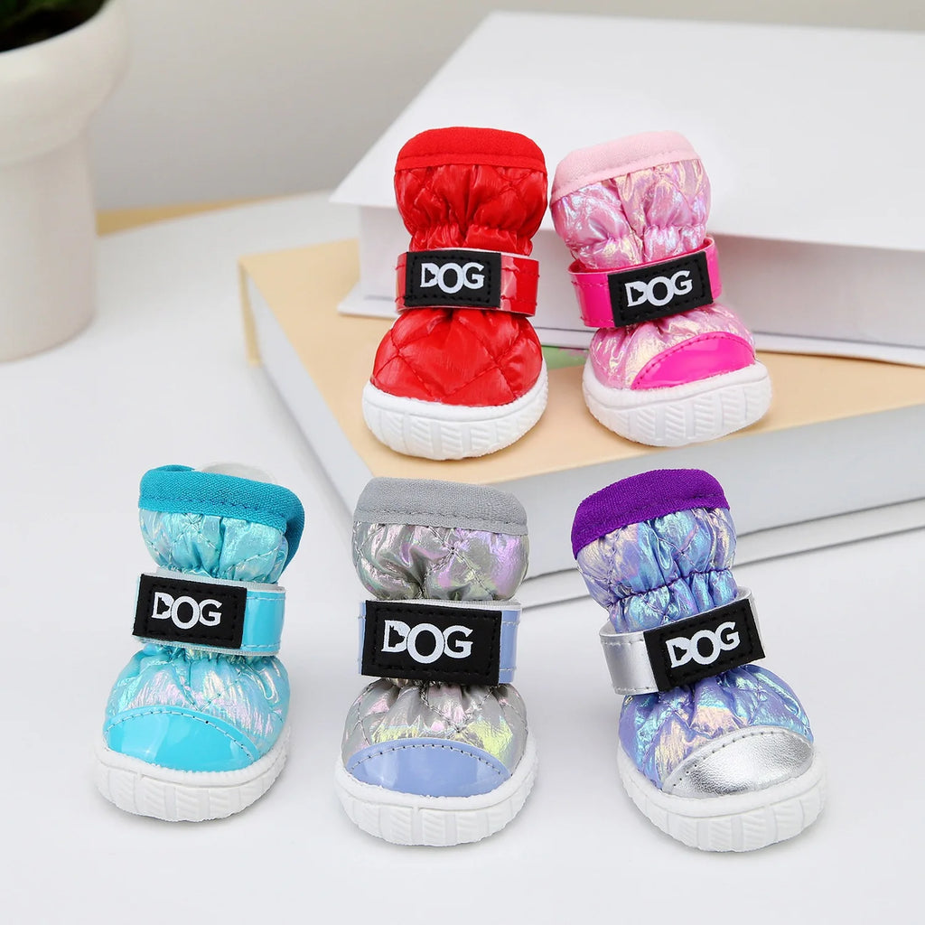 Winter Pet Dog Shoes for Small Dogs Waterproof Warm Dog Snow Boots Anti-slip Teddy Chihuahua Footwear