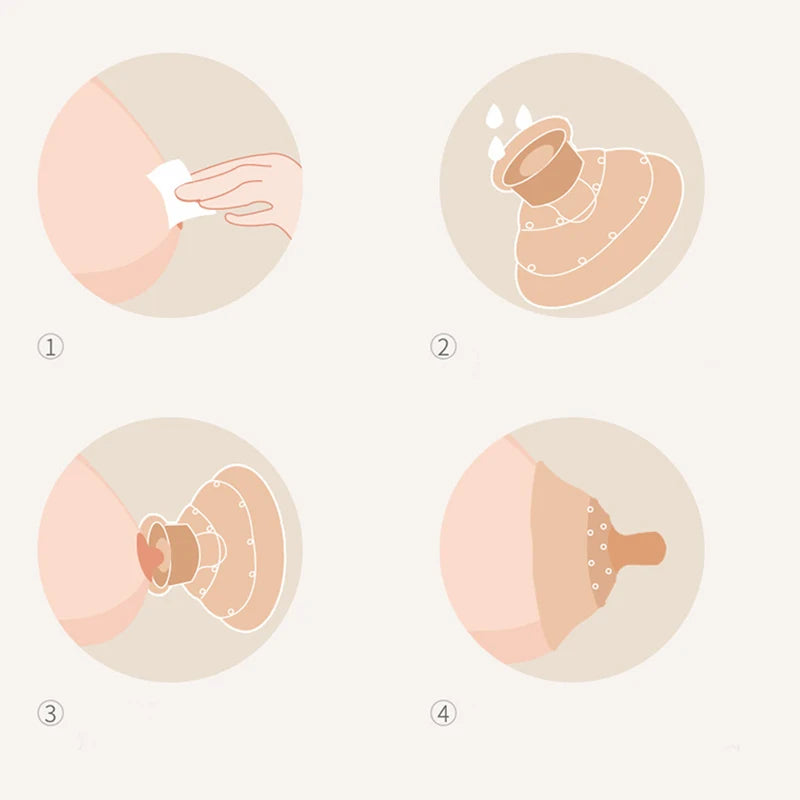 1PC Silicone Nipple Protectors Feeding Mothers Nipple Shields Protection Cover Breastfeeding Mother Milk Silicone Nipple