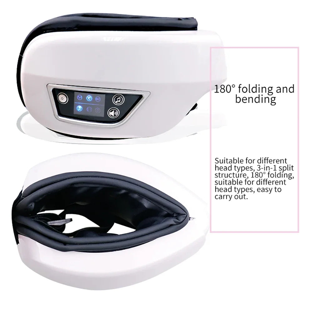 Electric 6D Smart Eye Massager Airbag Compress Vibration Eye Massage Care Instrument Eye Relax Fatigue Bluetooth Music SleepMask