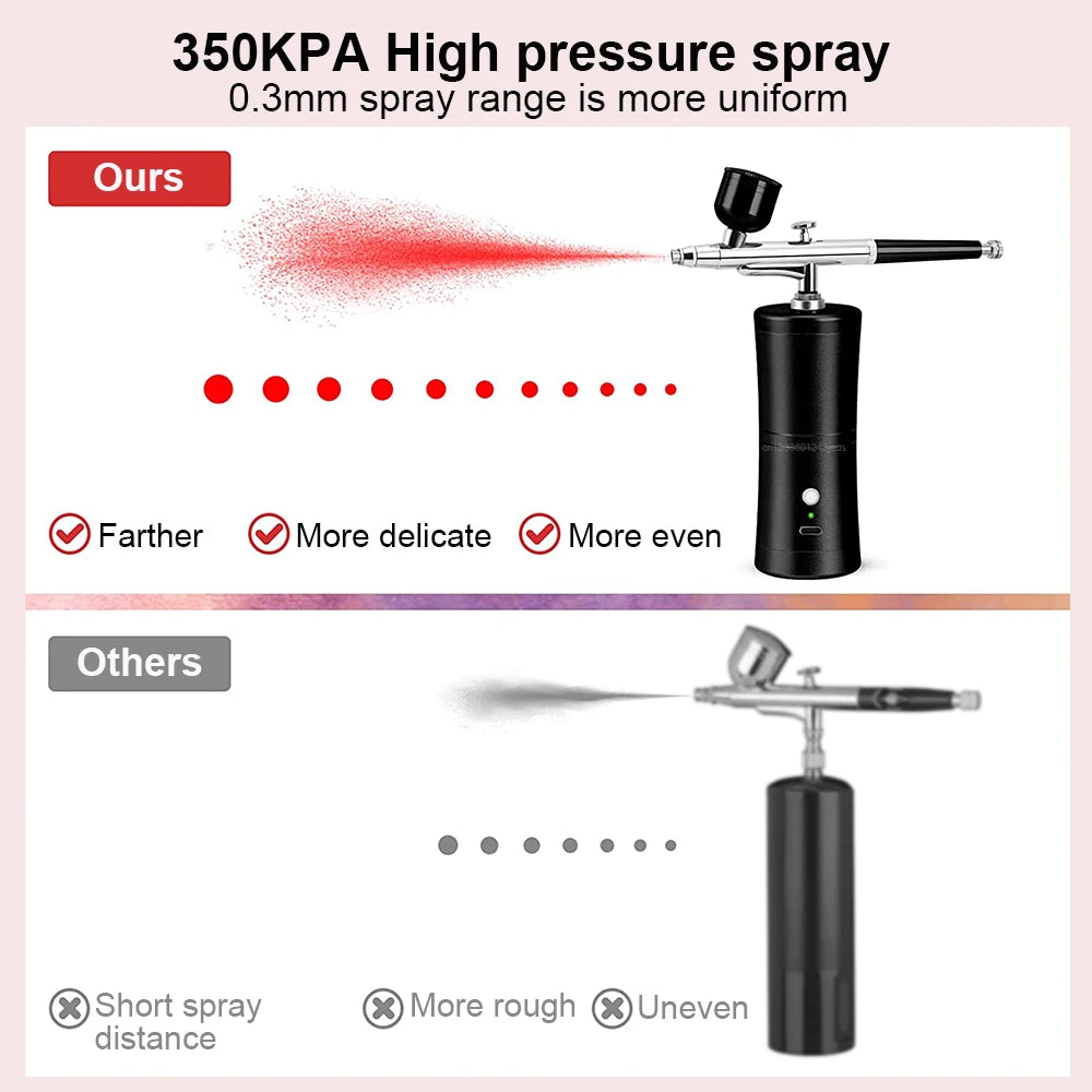 Airbrush Nail With Compressor Portable Air Brush Nails Compressor for Nail Art Paint Painting Crafts Airbrush Compressor Kit