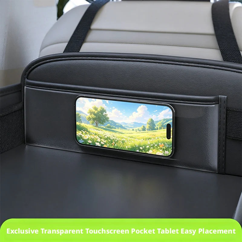 Car Seat Back Hanging Bag, Rear Seat Kids' Lunch Desk, Food Tray, Long Trip Movie Phone Holder, Large Capacity Storage Bag