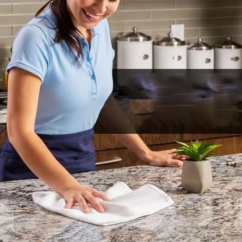 3/5/7Pcs, 40×60 Cm, 100% Polyester Blend White Waffle Weave Kitchen Towels, Ultra-Soft and Highly Absorbent Dishcloths