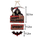 Halloween Party Door Decorations Horror Pumpkin Ghost Bat Hanging Pendent Paper Sign for Home Halloween Festival Party
