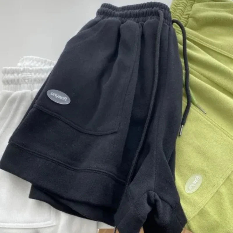 Women's Comfortable Loose Wide-legged Drawstring A Pants Slim Waist Slim Fit Casual Home Versatile Sports Shorts New
