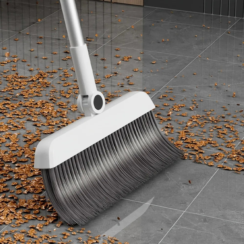 3-in-1 Broom and Dustpan Set Soft Bristles for Hair-Free Long Handle for Effortless Cleaning Compact Storage for Home Office