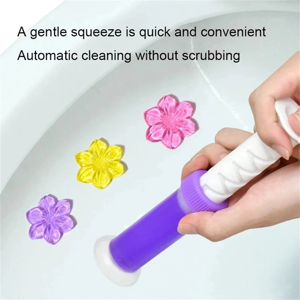 1/3/6/9PCS Multipack Flower Aroma Toilet Cleaning Gel, Toilet Deodorant Cleaner, Odor Remover, Household Cleaning Supplies