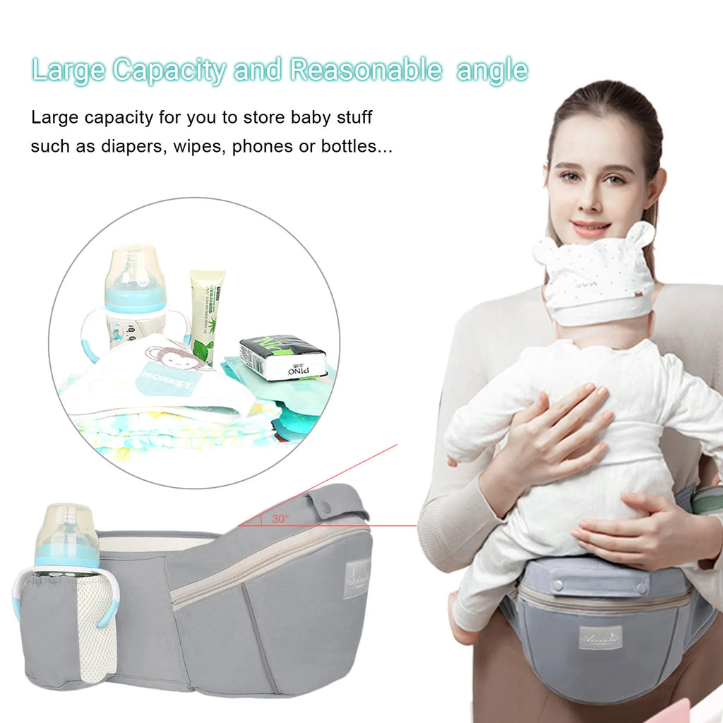 Ergonomic Baby Carrier Backpack, Infant Hipseat Carrier, Front-Facing Ergonomic Kangaroo Baby Wrap Sling, Travel Backpack