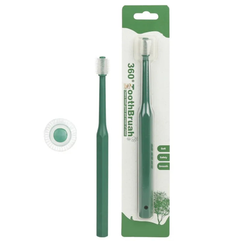 360-Degree Pet Toothbrush Dog Toothbrush Dog Teeth Cleaning Soft Bristle Cat Toothbrush Small Head Dog Toothbrush Pet Products