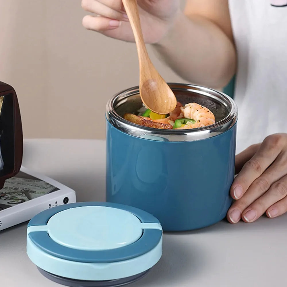 630/1000ml Lunch Box Food Containers Stainless Steel Large Capacity Snack Box Insulated Soup Cup for Outing Camping Traveling