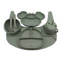 Free Name Printing Children's Tableware Set: Plate, Fork, Spoon, Placemat, Cup for Mealtime Practice Personalized Custom Childre
