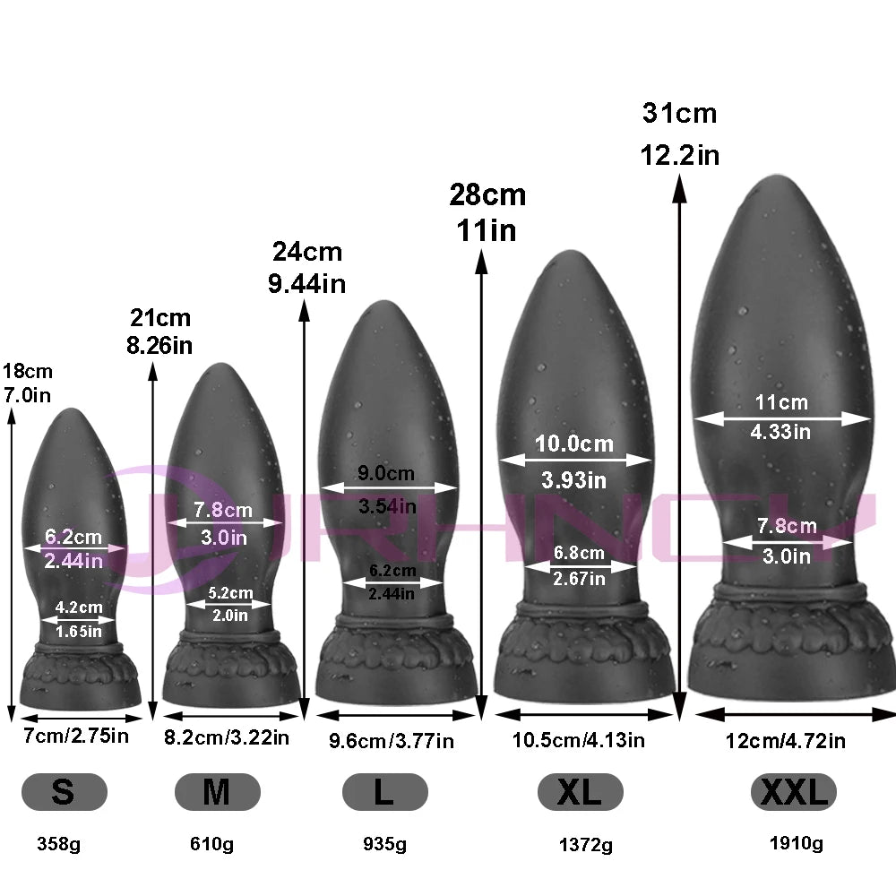 S-XXL Huge Anal Plug Dildo Sexytoy for Women Men Soft Silicone Big Butt Plug Fisting Anal Dilation Prostate Massage Masturbation
