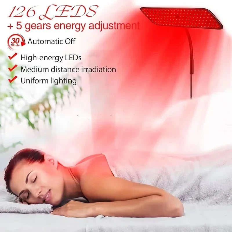 660nm 850nm LED Red Light Therapy Panel with Stand Near Infrared Therapy Lamp Devices for Body Pain Relief and Skin Care