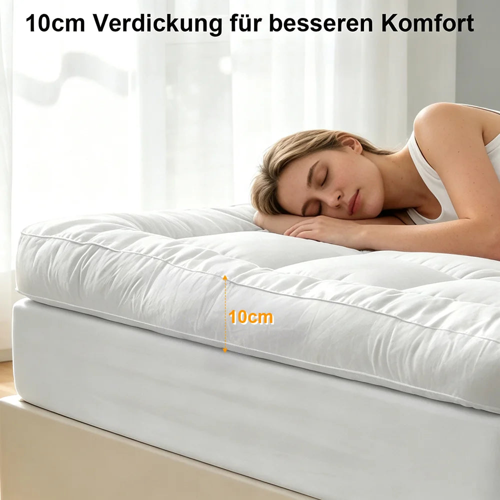 Thickened Mattress, 3D Fiber Soft Cushion, Household Bedroom Mattress, Non-slip Mattress with Band, Multiple-sizes Optional