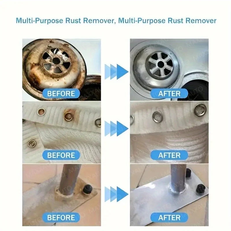 Metal Rust Remover And Renovator - Metal Polishing Spray, Powerful Rust Stain Removal Cleaning Spray Quick Rust Dissolving Agent