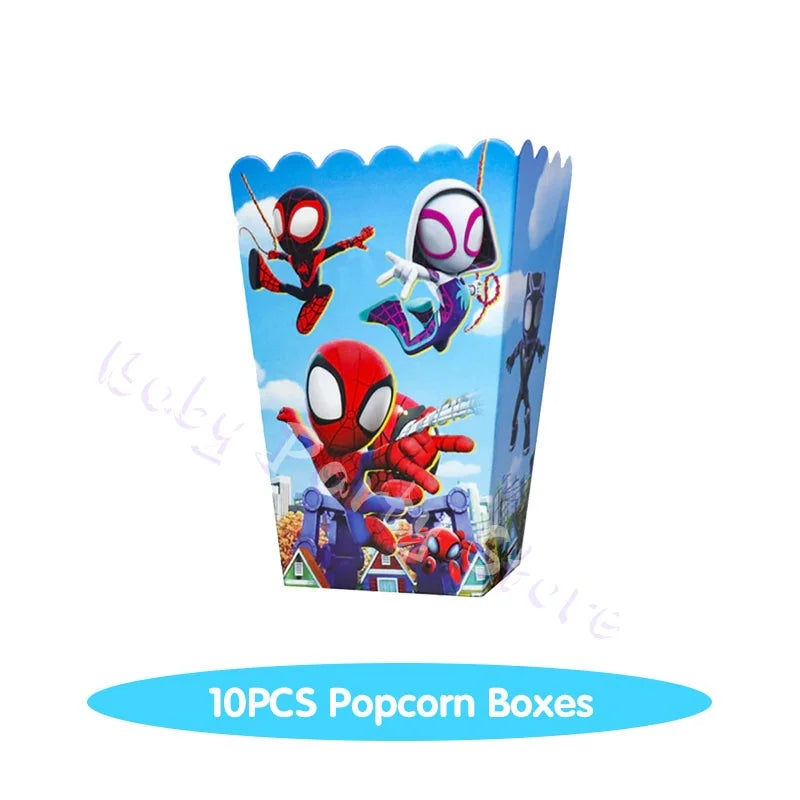 Spider And His Amazing Friends Birthday Decorations supplies Kit Plates Cups Tablecloth Backdrop Balloons Party decor gifts