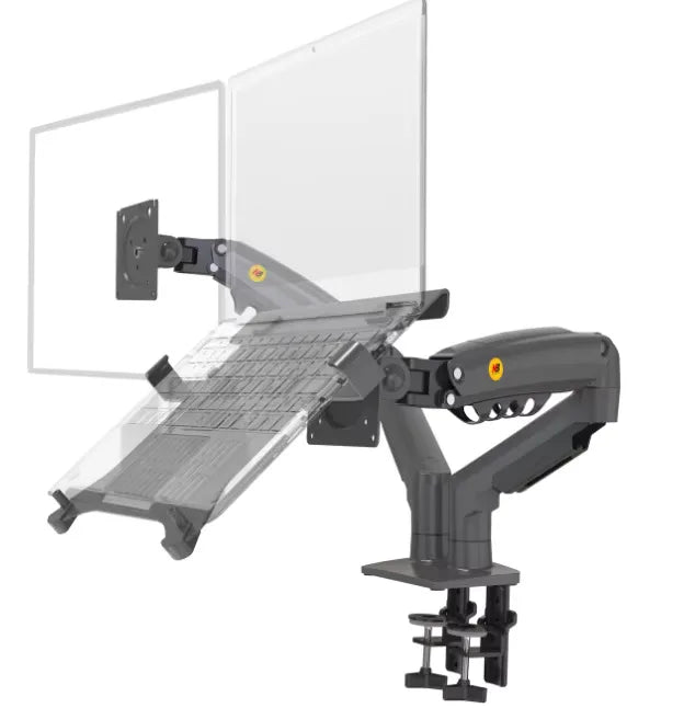 NB F160 10-17.3' Laptop Mount 360 Rotate 10-27' Air Press Full Motion Gas Strut LCD TV Table Screen Stand Monitor Desk Support