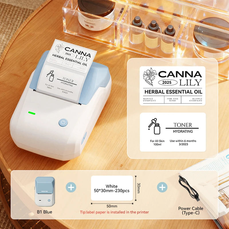 Niimbot B1/B1 PRO Thermal Label Printer Bluetooth Pocket Label Maker Barcode QR Code Self-adhesive Sticker Labeling Machine