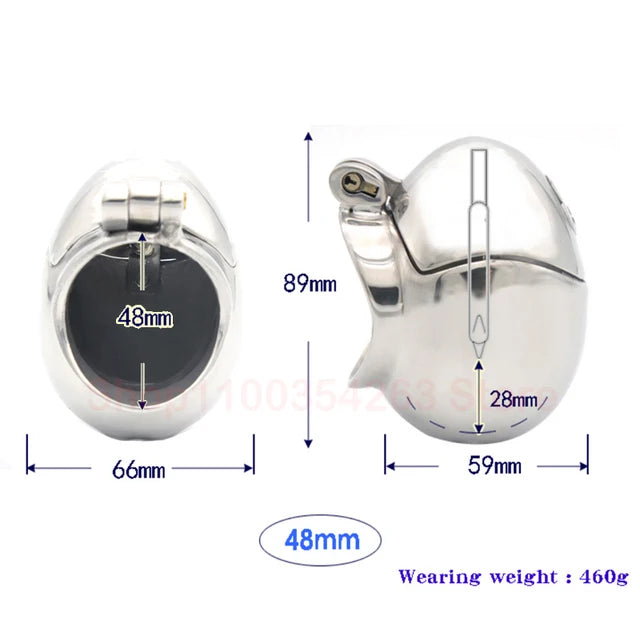 Stainless Steel Fully Restraint Male Chastity Devices With Thorn Ring,Scrotum Ball Stretcher,Metal Cock Cage,BDSM SexToy For Men