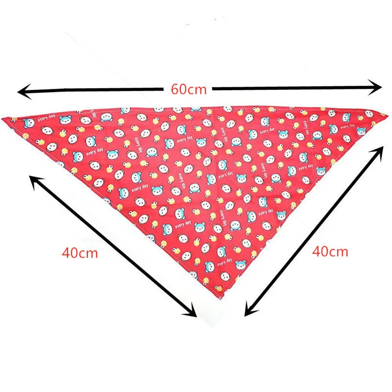 30/50 Pcs Bandana Small Middle Large Dog Bibs Scarf Cotton Adjustable Pet Puppy Kerchief Dog Accessories Pet Supplies