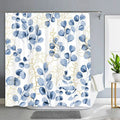 Green Plants Eucalyptus Leaves Shower Curtain Natural Watercolour Leaves Tropical Botanical Patterns Bath Curtain Bathroom Decor