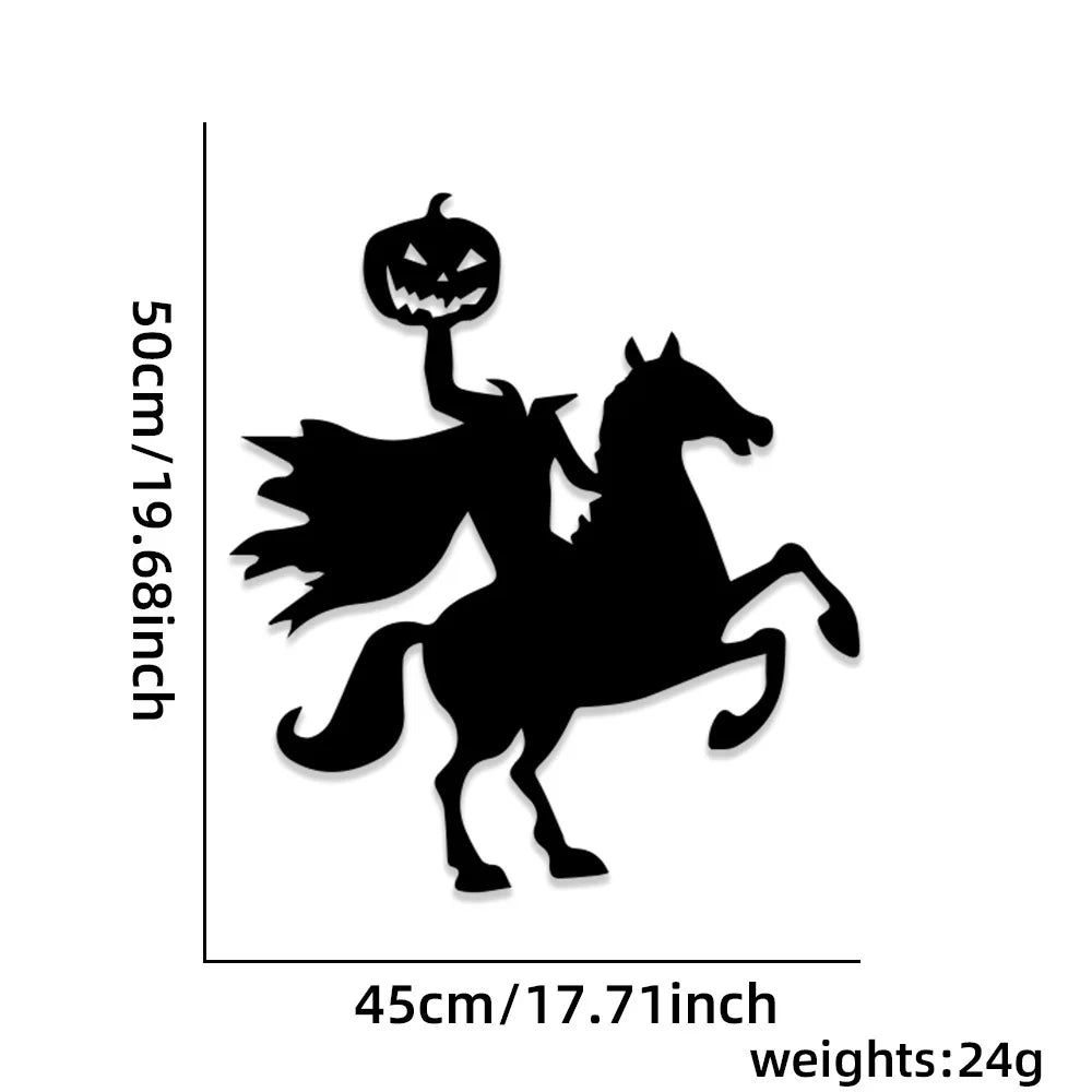 Halloween Decoration Room Door Stickers Window Decor Skeleton Hand Pumpkin DIY Devil Witch Hat Glass Window Stickers Ghost