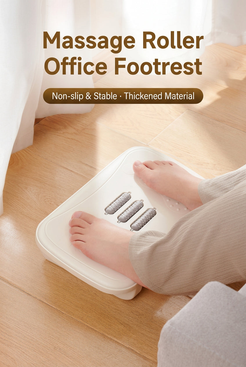 Rocking Footrest for under Desk Ergonomic Desk Leg Rest Rocker Balance Board Comfortable Foot Stool for Desk Home Office